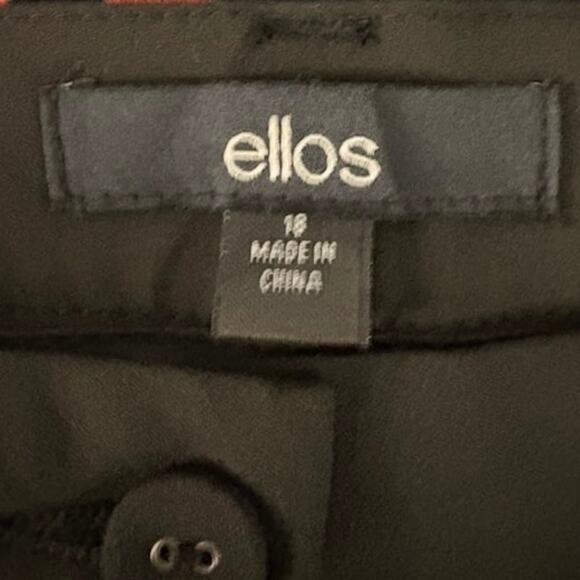 Ellos Black Casual Pants18 White Side Stripe Wide Leg Office Contemporary - Picture 3 of 10